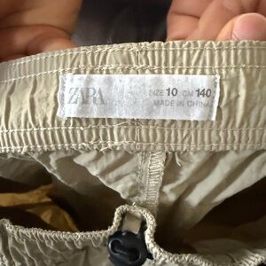 Zara Light Tan Elastic Waist Trousers